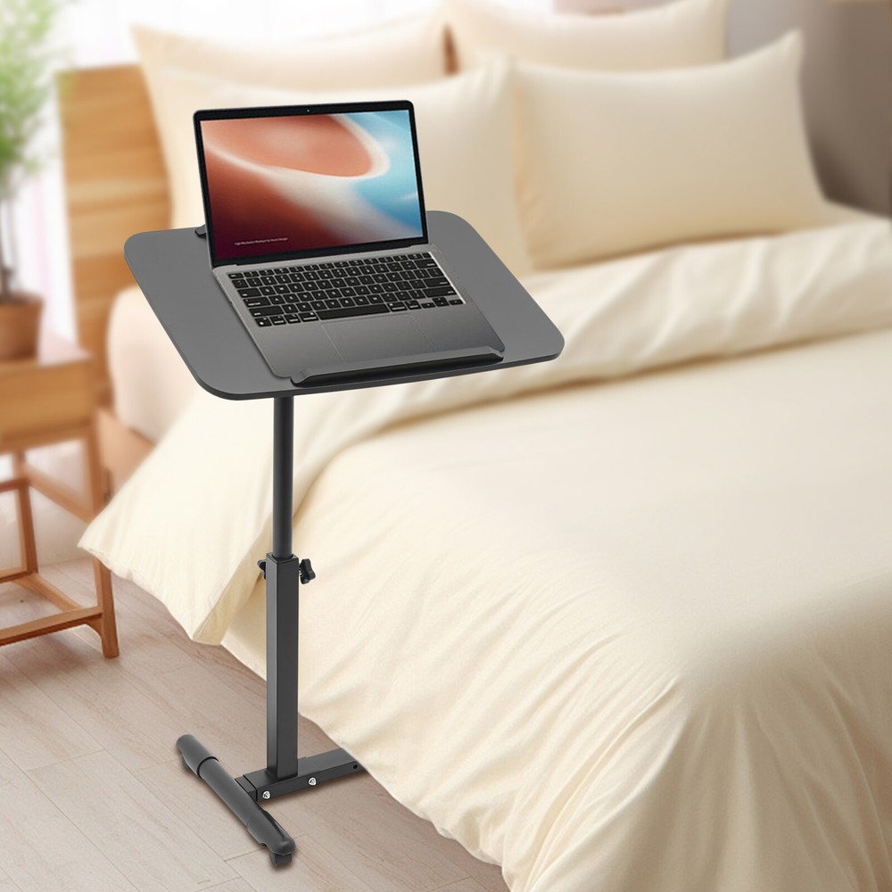Mobile Standing Desk Rolling Laptop Table Adjustable Hospital & Home Bed Table