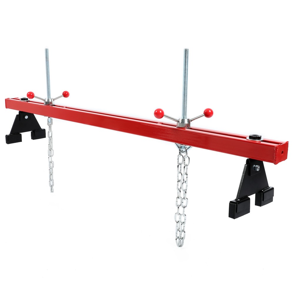 Engine Load Leveler 1100 LBS Capacity Support Bar Transmission W/ Dual Hook Red