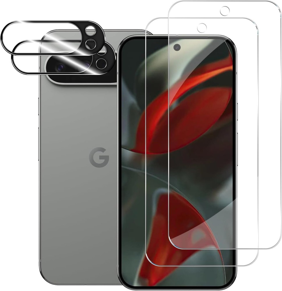 4 Pack Glass Screen Protector Camera Lens Protector for Google Pixel 9 Pro XL