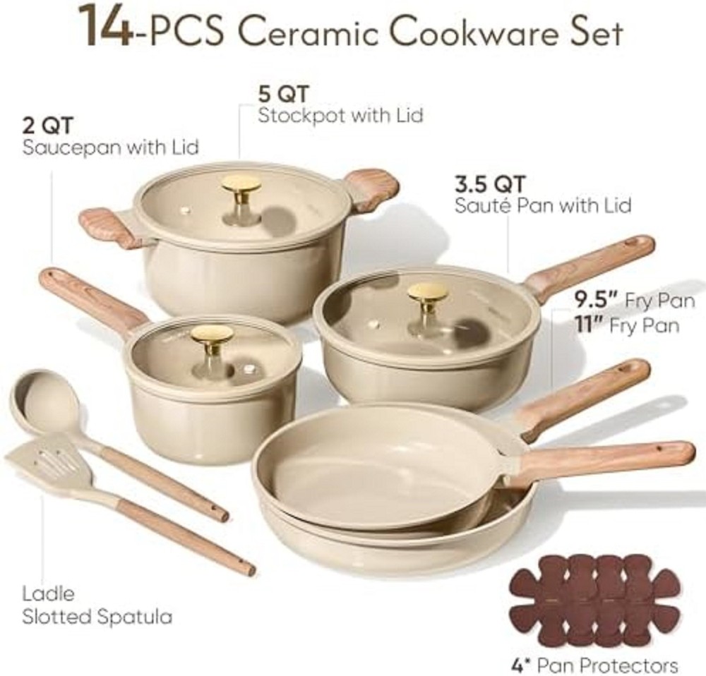 GreenPan Eras Ceramic Non-Stick 14-piece Cookware Set
