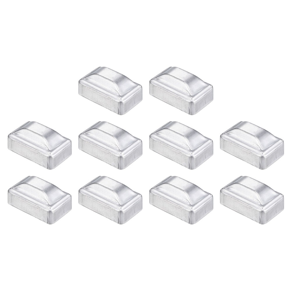 10Pcs Fence Post Cap, Galvanized Deck Post Caps Fit 2" x 1.2" Pipe, Silver