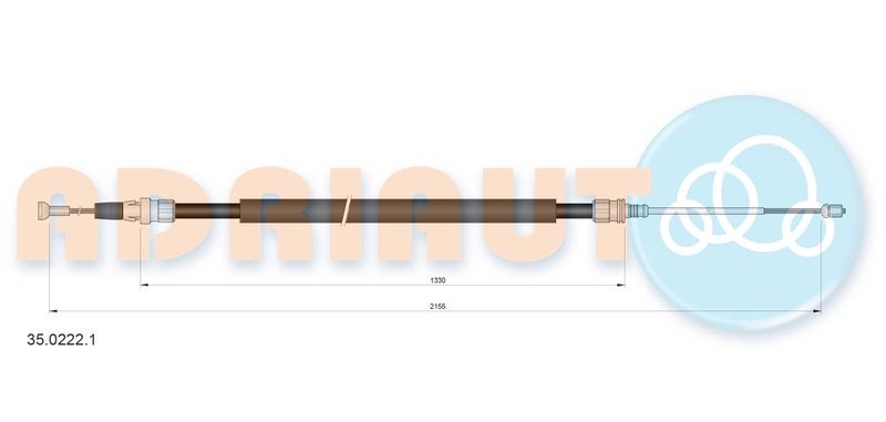 Cable Pull, parking brake ADRIAUTO 35.0222.1