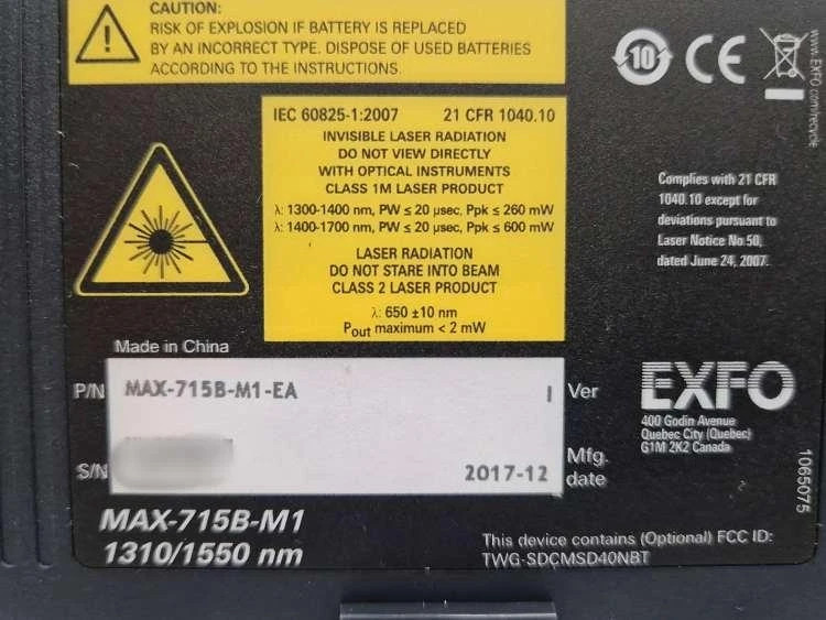 EXFO MaxTester MAX-715B-M1-EA OTDR