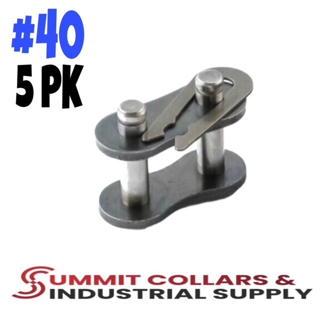 (5PK) #40 Roller Chain Connecting Links, Ships Same Day, Great Quality!