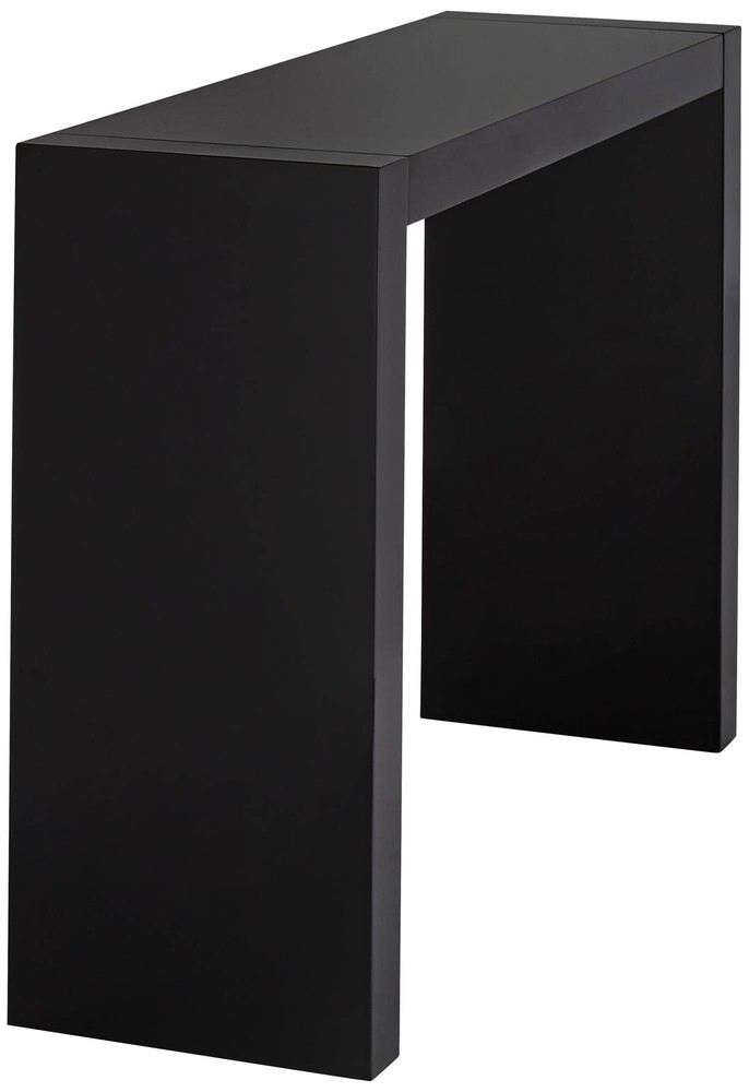 Jessa Modern Gloss Black Rectangular Bar Table 60" x 18" for Living Room Kitchen
