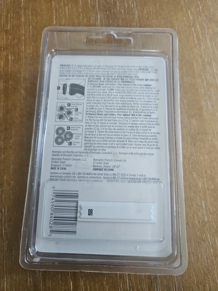 Remington MicroFlex Replacement Heads and Cutters SP-16 New Sealed
