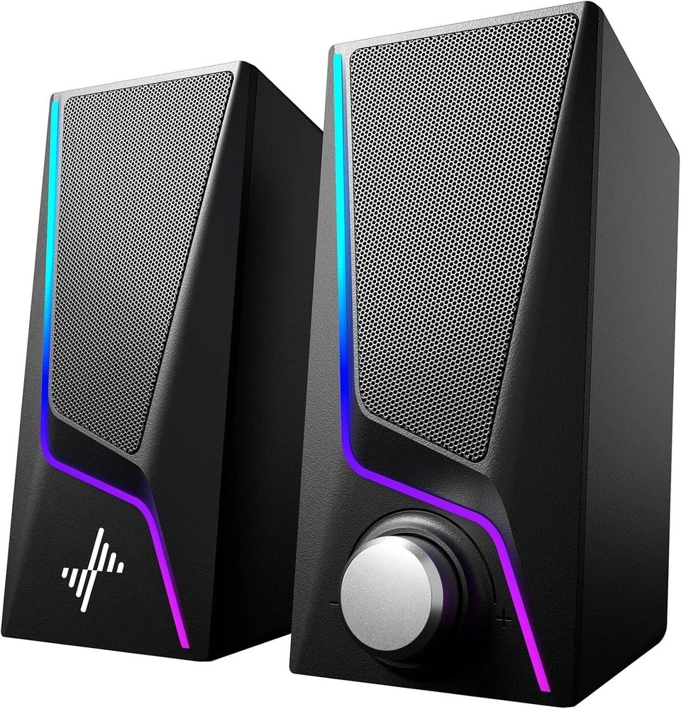 USB-Powered Hi-Fi Speakers with Touch Control & Versatile Device Compatibility