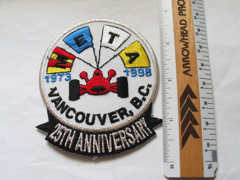 META 25th Anniversary Racing Patch  Vancouver B.C.  Rare ***