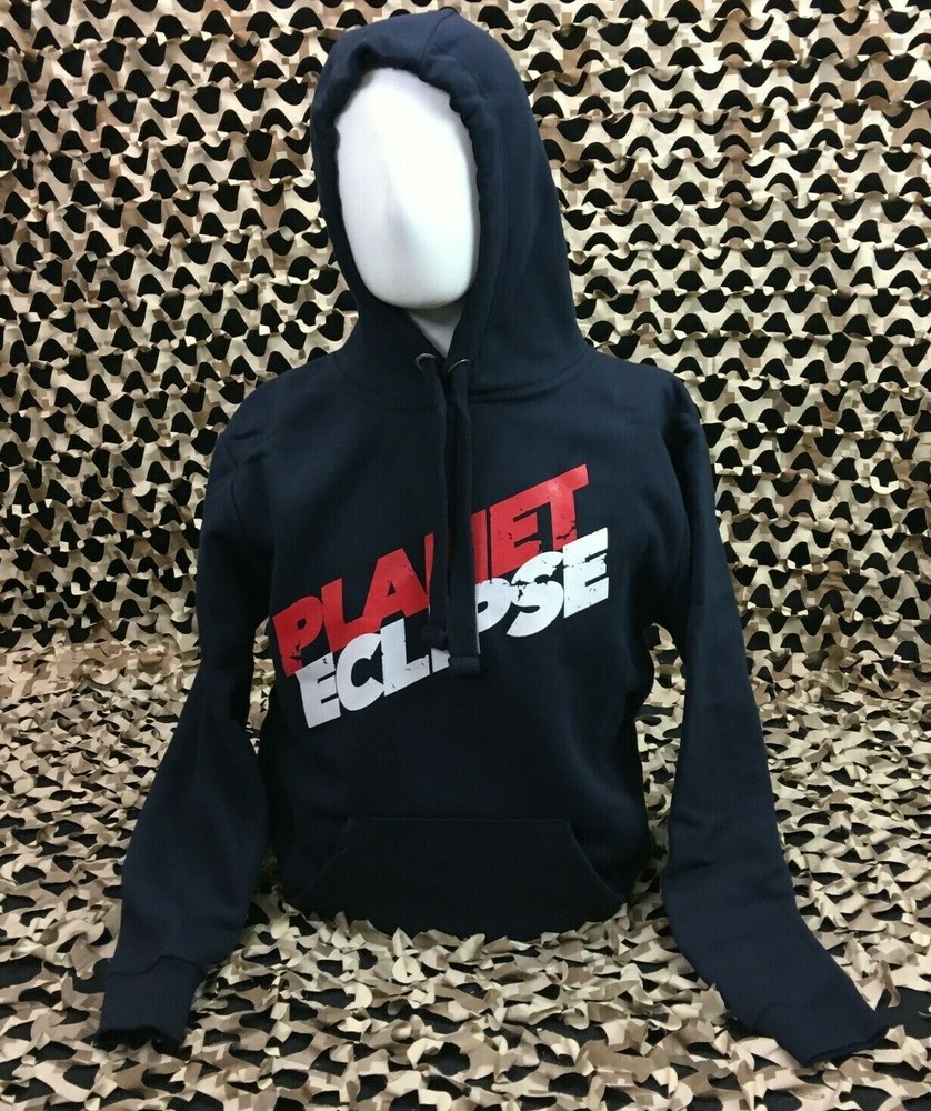 NEW MEDIUM Planet Eclipse Highrise Hooded Sweatshirt - Navy