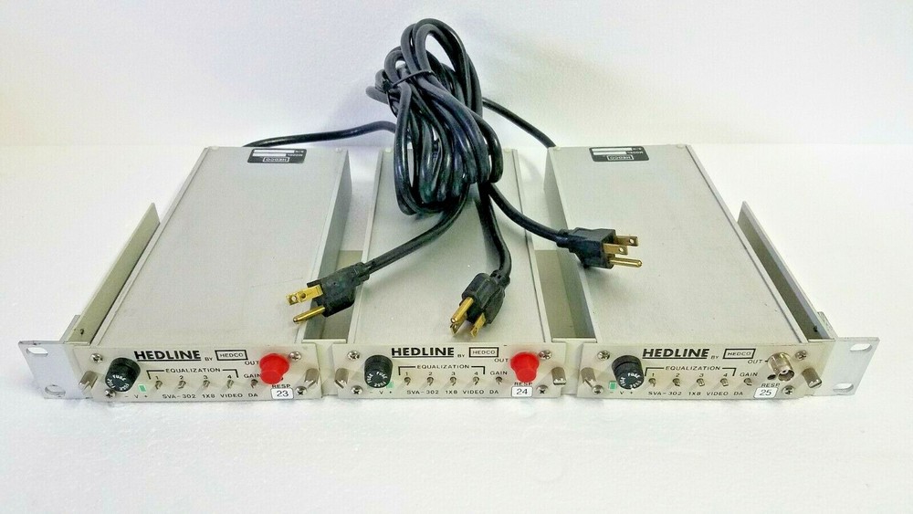 3X Hedco Hedline SVA-302 Equalizer Rack Mount