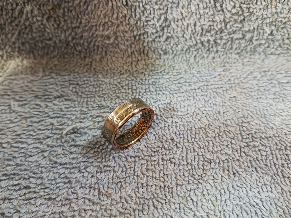 1974  Washington Quarters, coin ring, size 6 #2