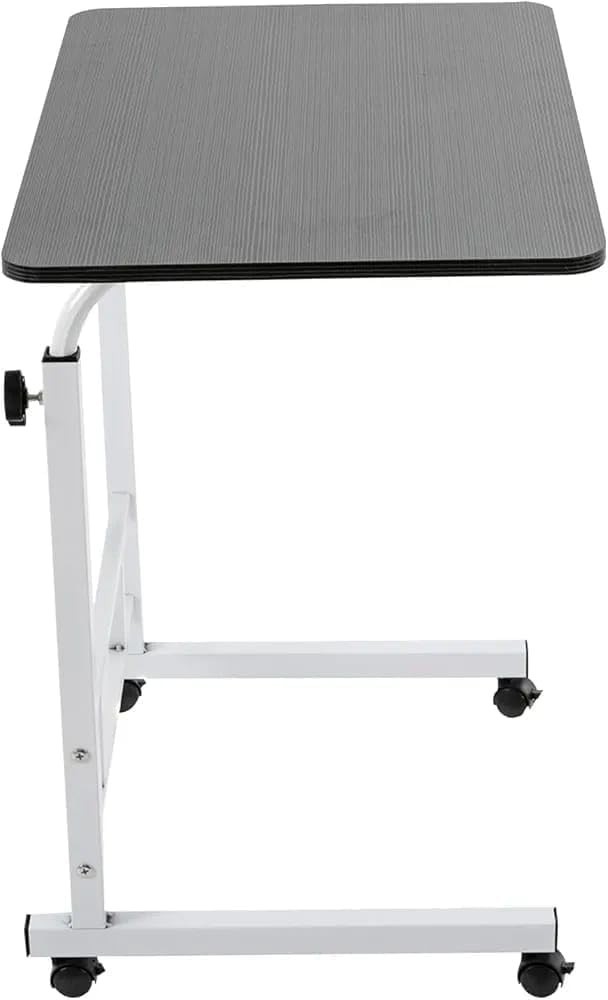Rolling Laptop Table Height Adjustable Stand Up Desk Bedside Computer Bed Table