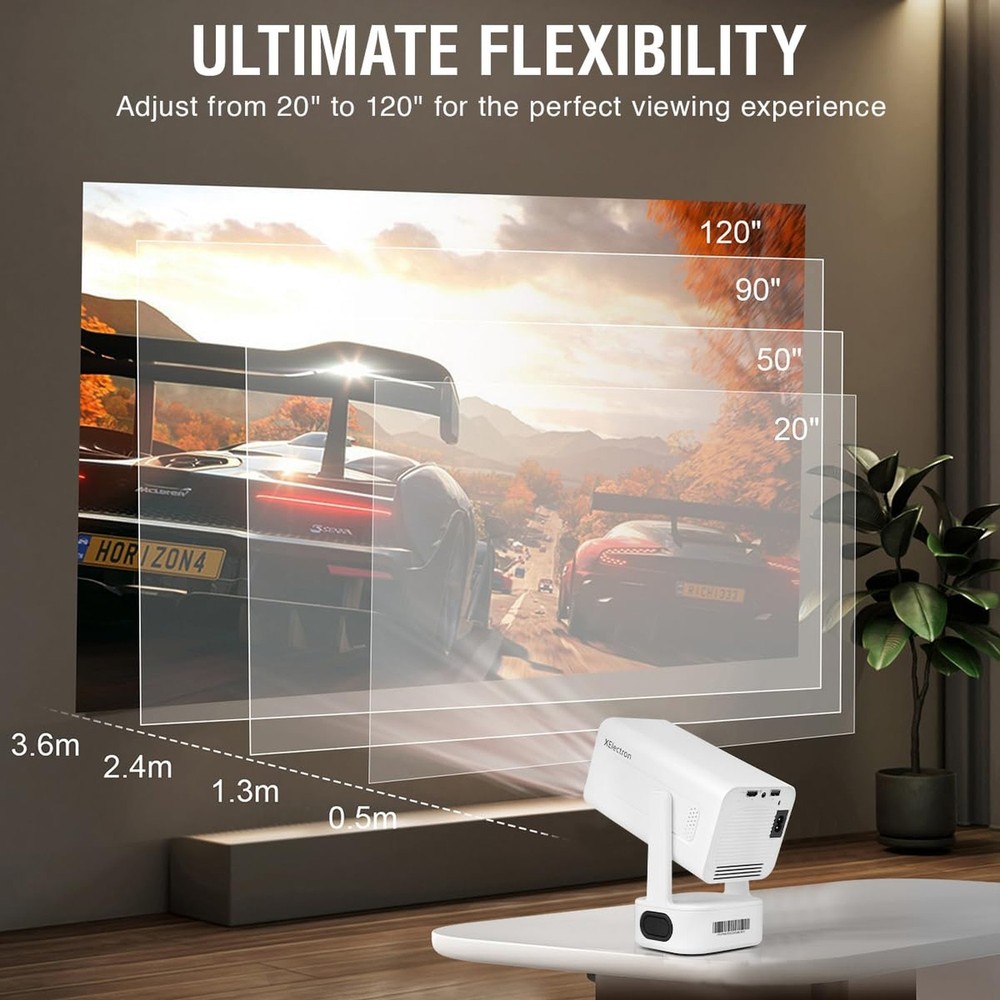 XElectron Techno Android 13 Smart Projector, 1080P & 4K Support, Loud Speaker...