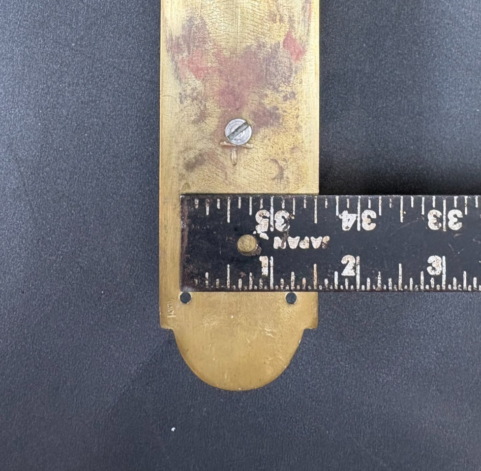 Vintage Ornate Solid Brass Door Pull Handle Victorian Style - 11.5"