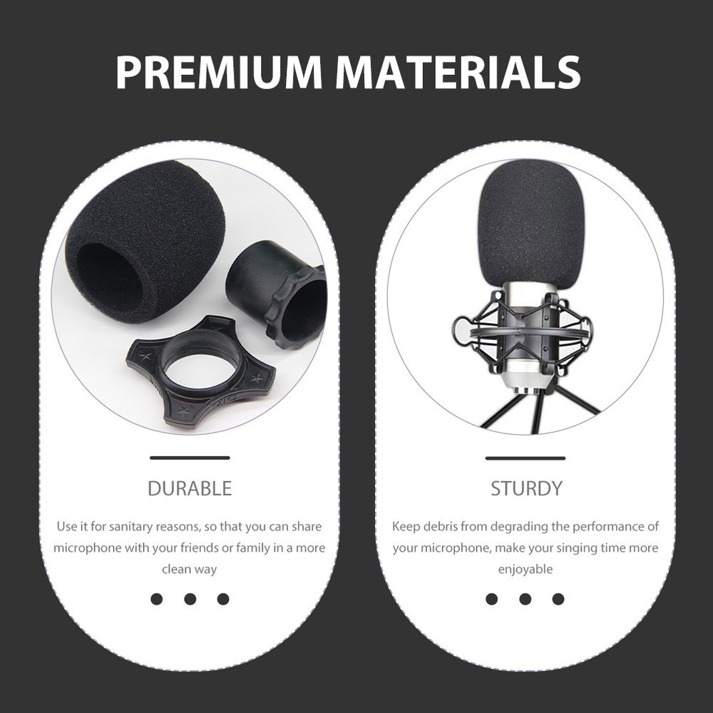 8 Pcs Handheld Microphone Windscreen Sponge Protective Cover Handle