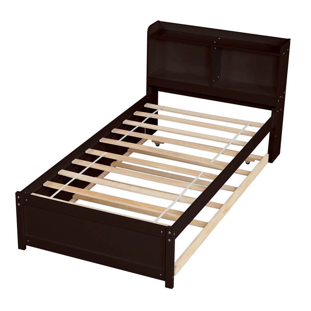 Twin Bed with rundle Espresso