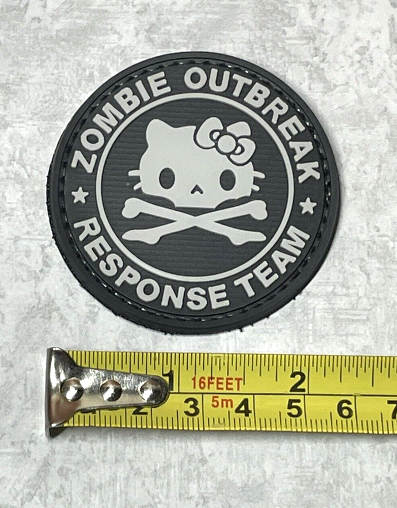 Zombie Outbreak Response Team Hello Kitty Gun Tactical PVC Patch, Morale Patch