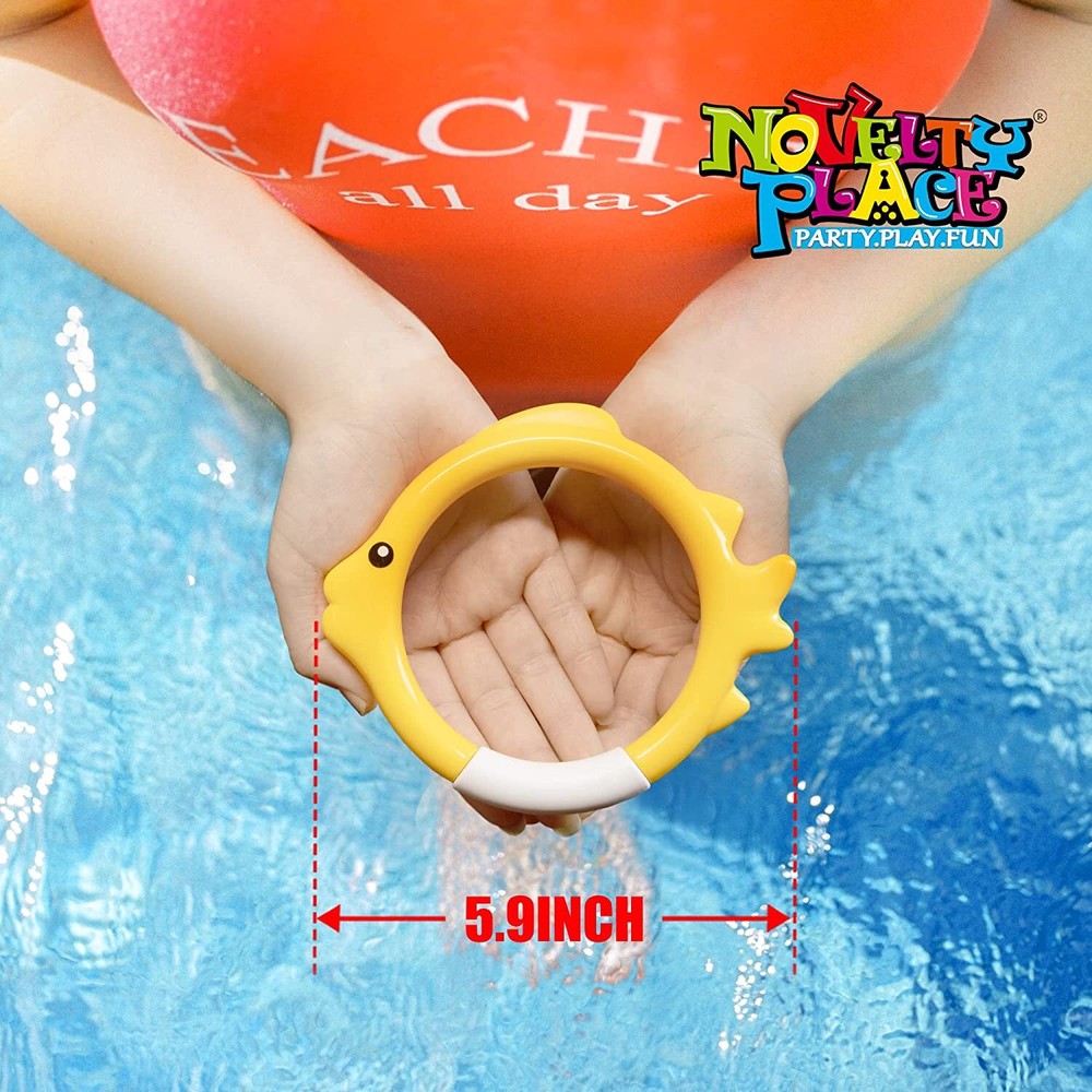 4Pcs Fish Shape Diving Ring Set Underwater Swimming Pool Play Accessories