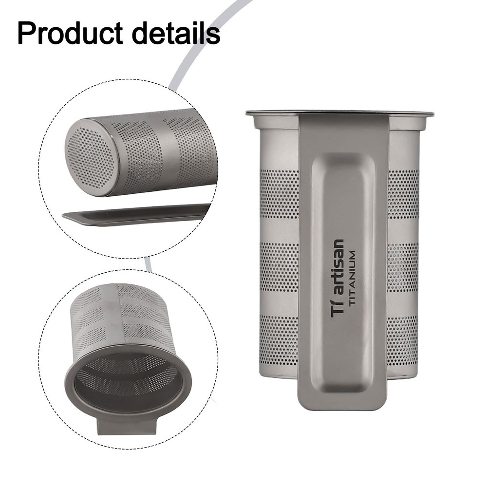Titanium Mesh Tea Infuser Basket Tea Strainer Teapot Leaf Spice Tea Cup Filter