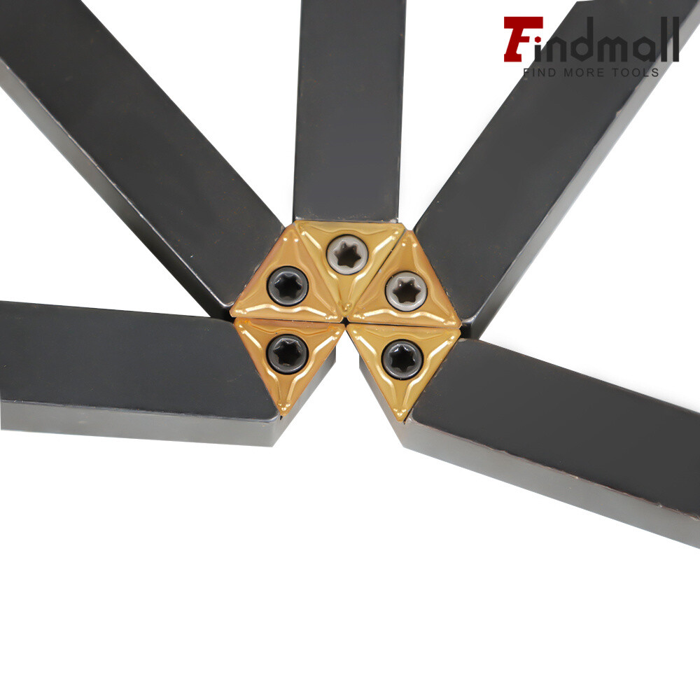 5Pcs 3/8" Carbide Indexable Turning Tool Lathe Tool Bit With Carbide Inserts