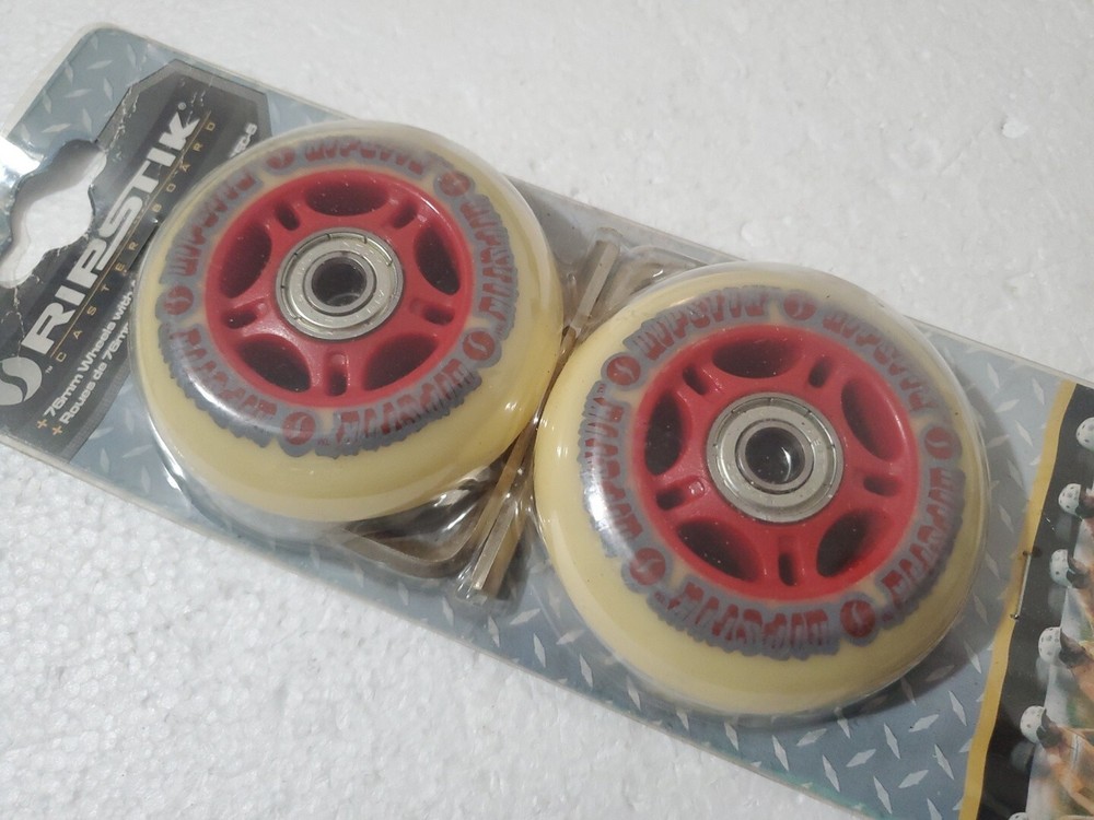 2 PCS Replacement Razor RipStik Caster Board Wheels (76mm with Bearings)