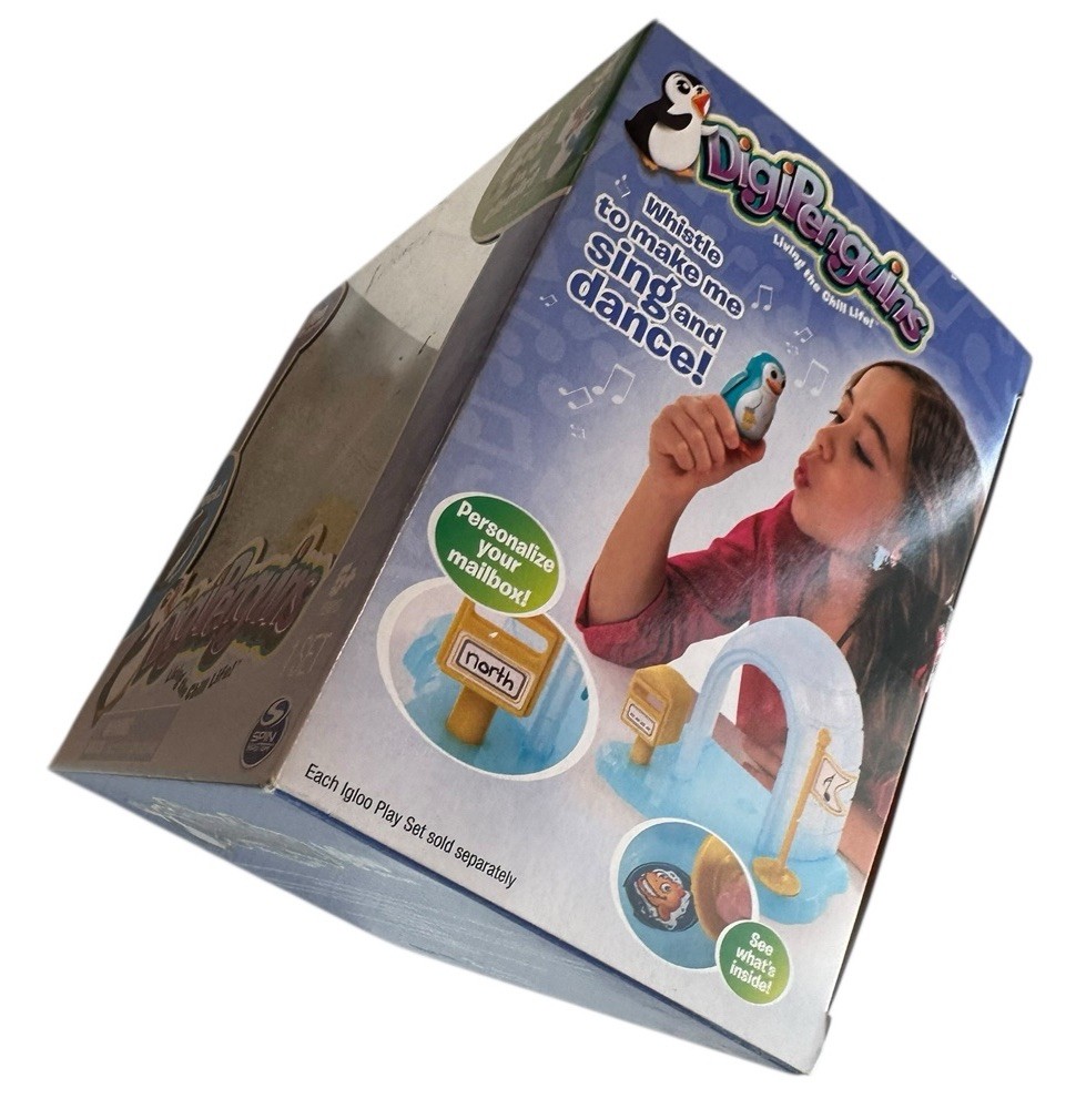 NOS Spin Master DigiPenguins Blue Penguin Igloo Playset - Singing Rocking Toy