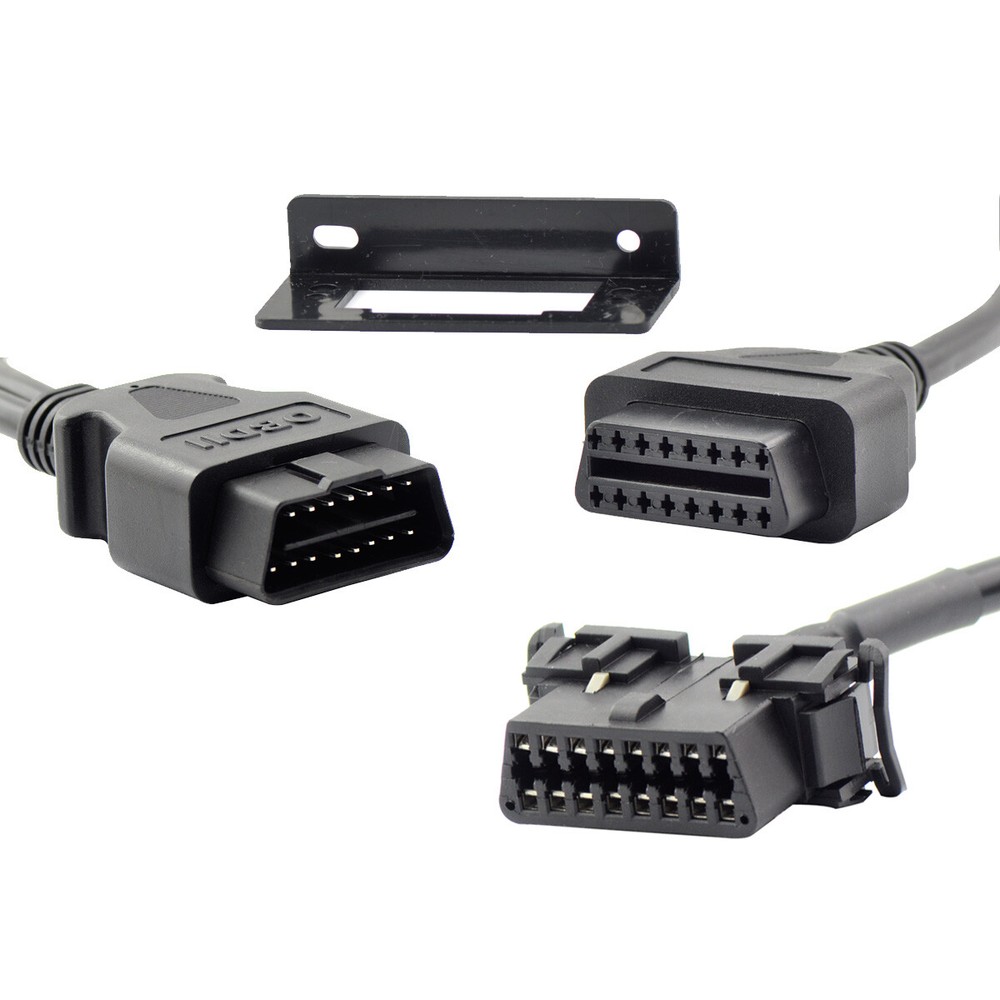 Underdash Mount OBD II Splitter Extension Y Cable J1962 for GPS Tracking Devices