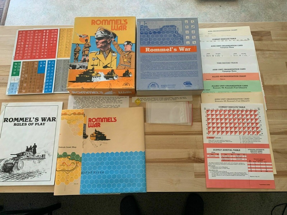 Rommel's War Quarterdeck Games 1985 NEW! UNPUNCHED Mint! Long OOP