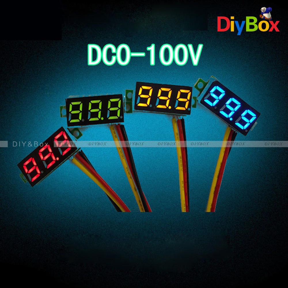 0.28" 2.50~30V Voltmeter Voltage Meter LED Display Panel Red/Blue/Yellow/Green