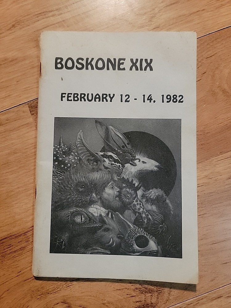 Vintage 1982 Boskone Sci-Fi Convention Program Ma Spider Robinson Signed