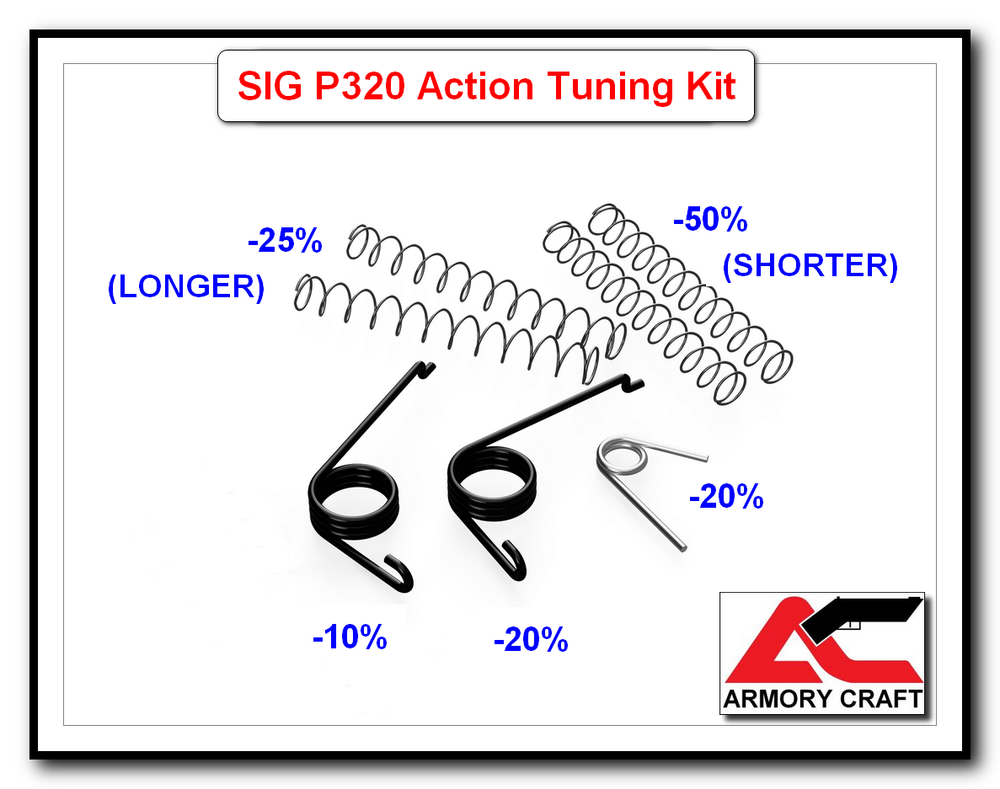 Sig Sauer P320 Action / Trigger Pull Reduction Spring Tuning Kit by Armory Craft