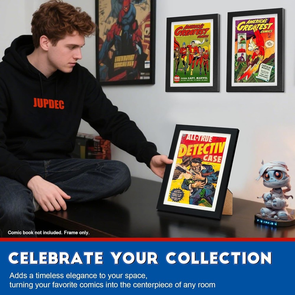 Comic Book Holder - Wall Mount and Tabletop Display for Collectors