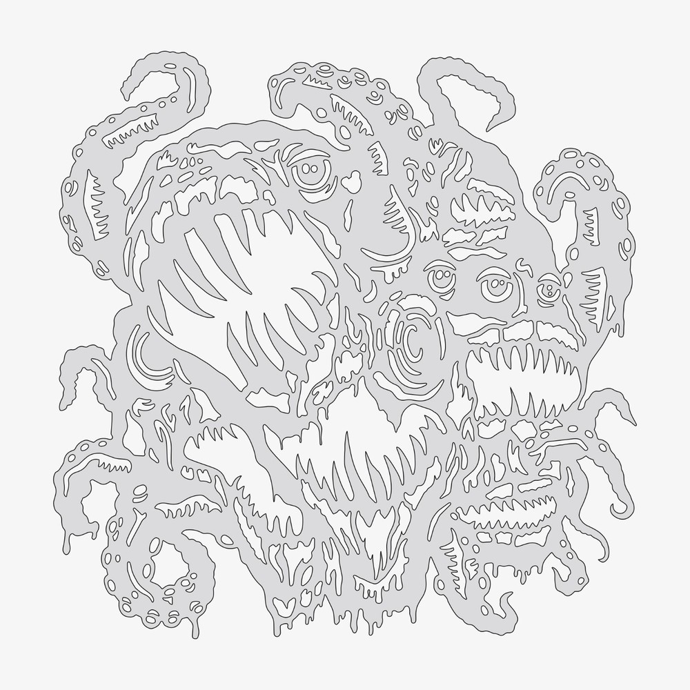 Horror From the Deep #4 - Reusable Airbrush Stencil Template