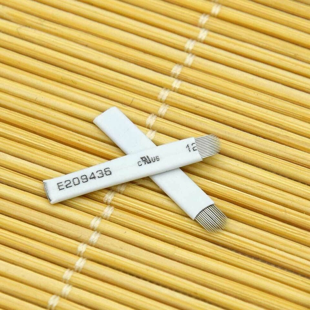14 Pin U Shape Shading Needle Microblading Permanent Makeup Eyebrow Tattoo Blade