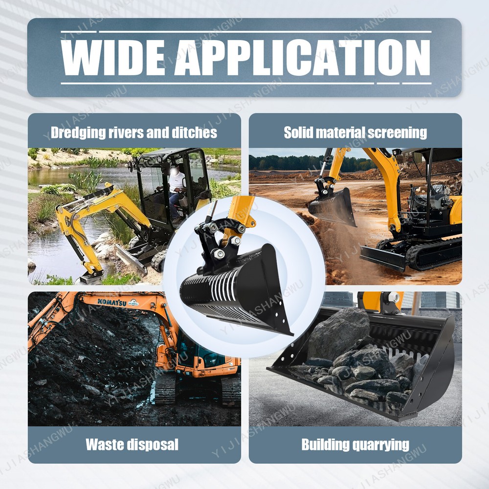 TYPHON Mini Excavators Digger Attachment 600mm Screening Skeleton Bucket