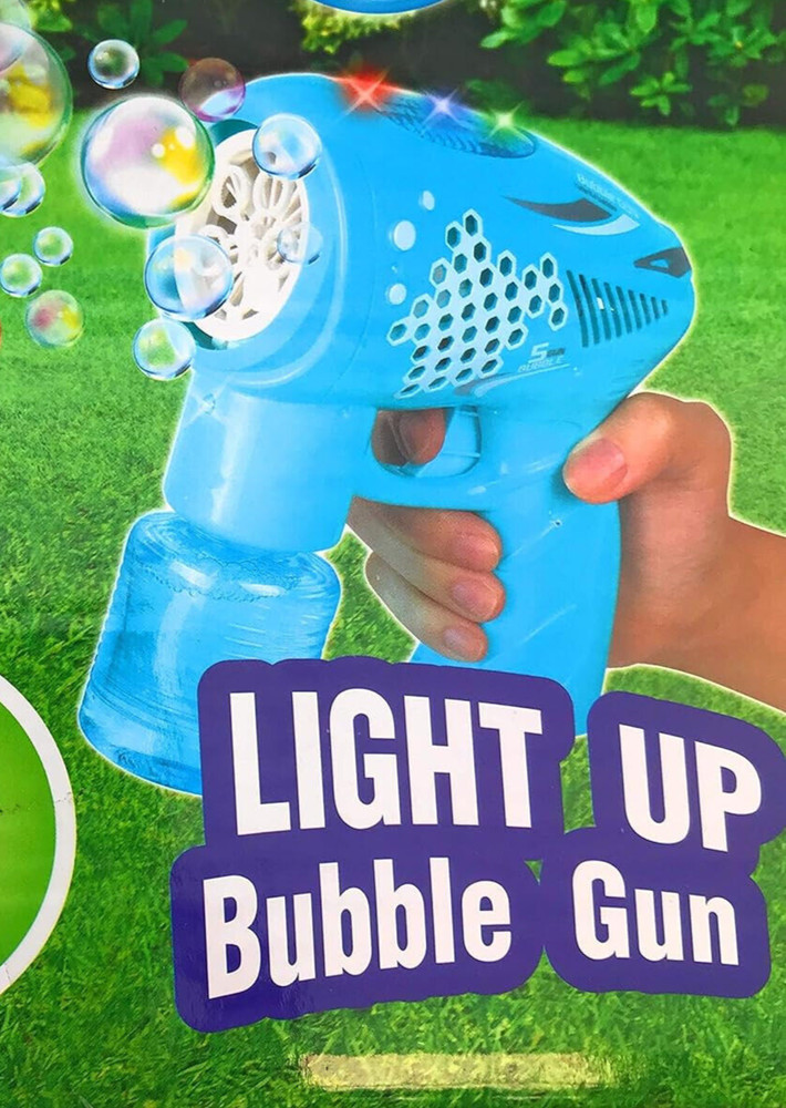 3 Bubble Guns Includes 6 Refill Solution with LED Lights and Music