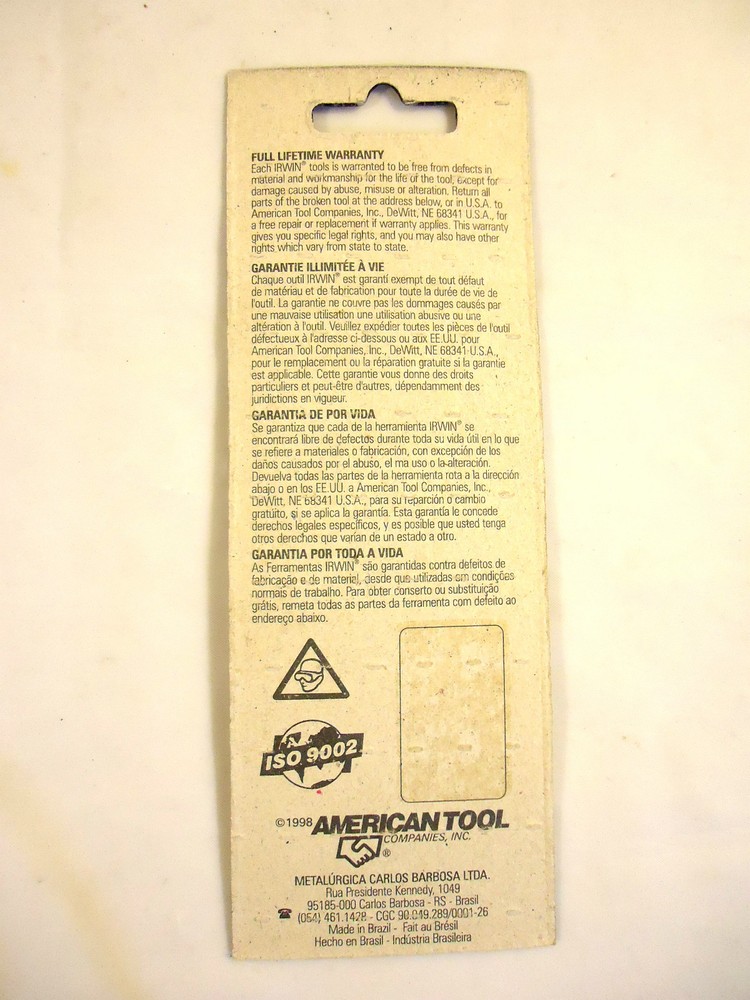 Tile Cutter Carbide Replacement Wheel, Irwin Reference #3001, New.