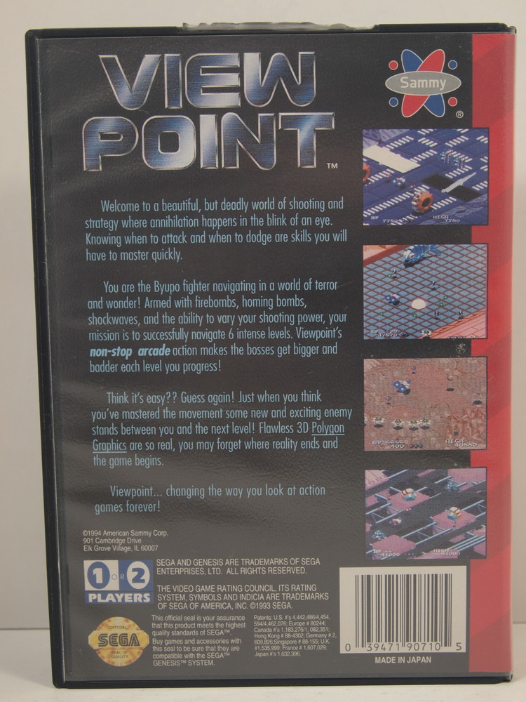 Viewpoint Case (SEGA Genesis) Authentic BOX ONLY