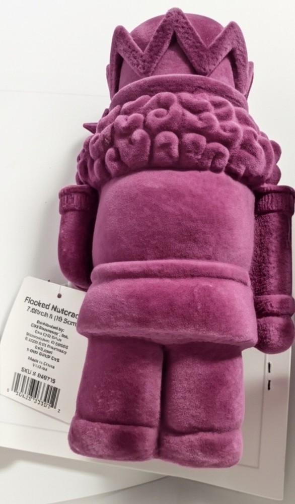 Wayward PURPLE FLOCKED NUTCRACKER Christmas Holiday
