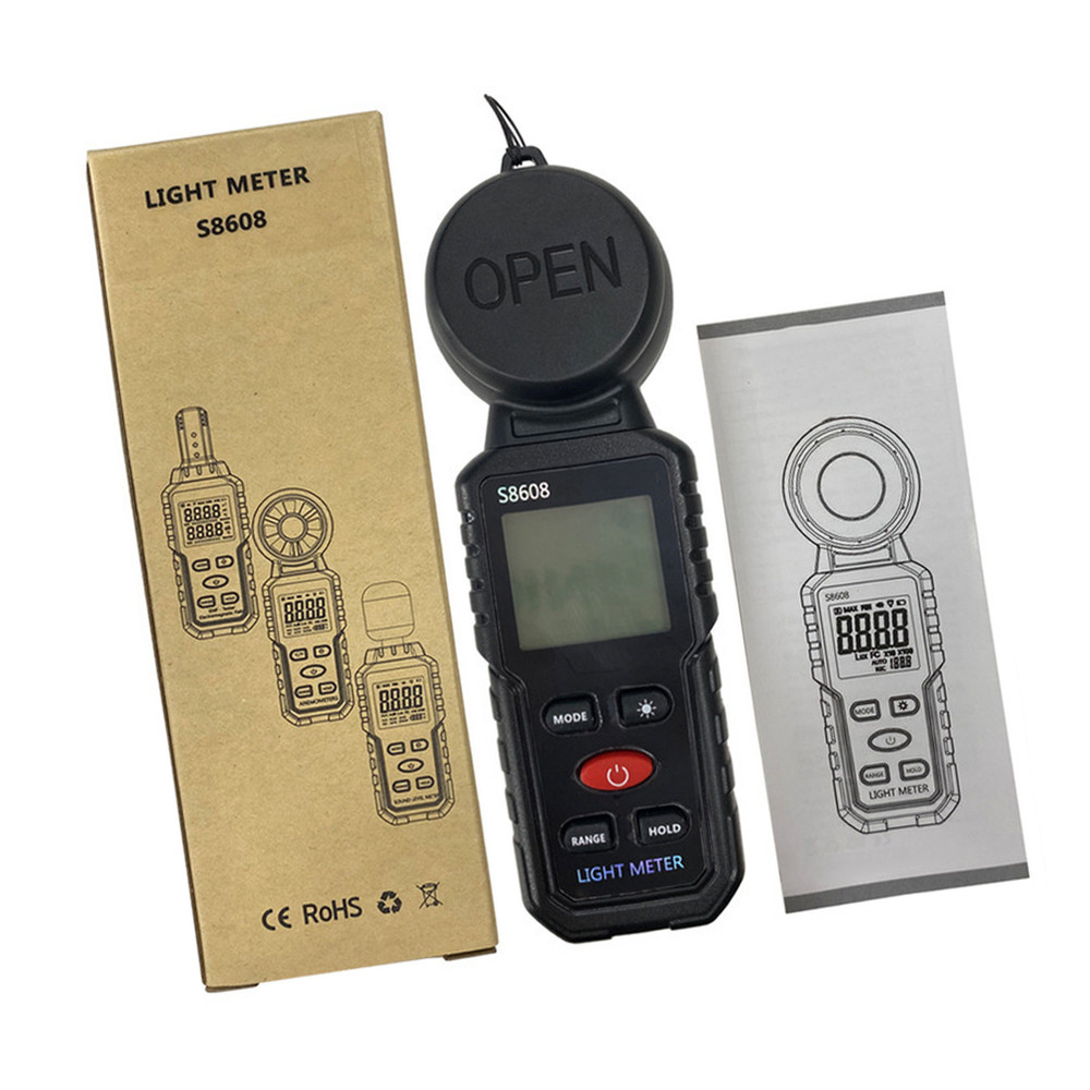 S8608 Digital Lux Meter Backlit Screen High Sensitivity Sensor Reliable