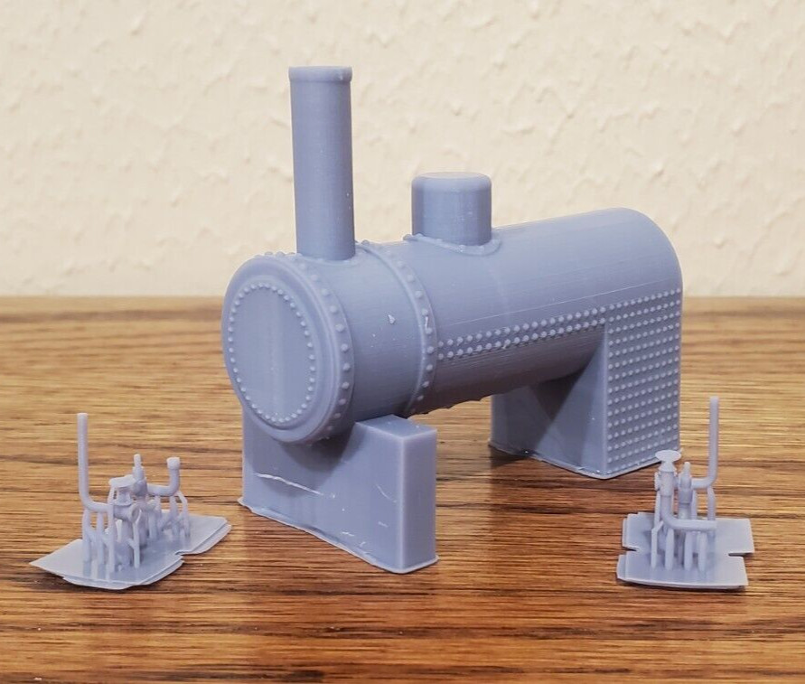 O Scale Horizontal Boiler - 3D Printed