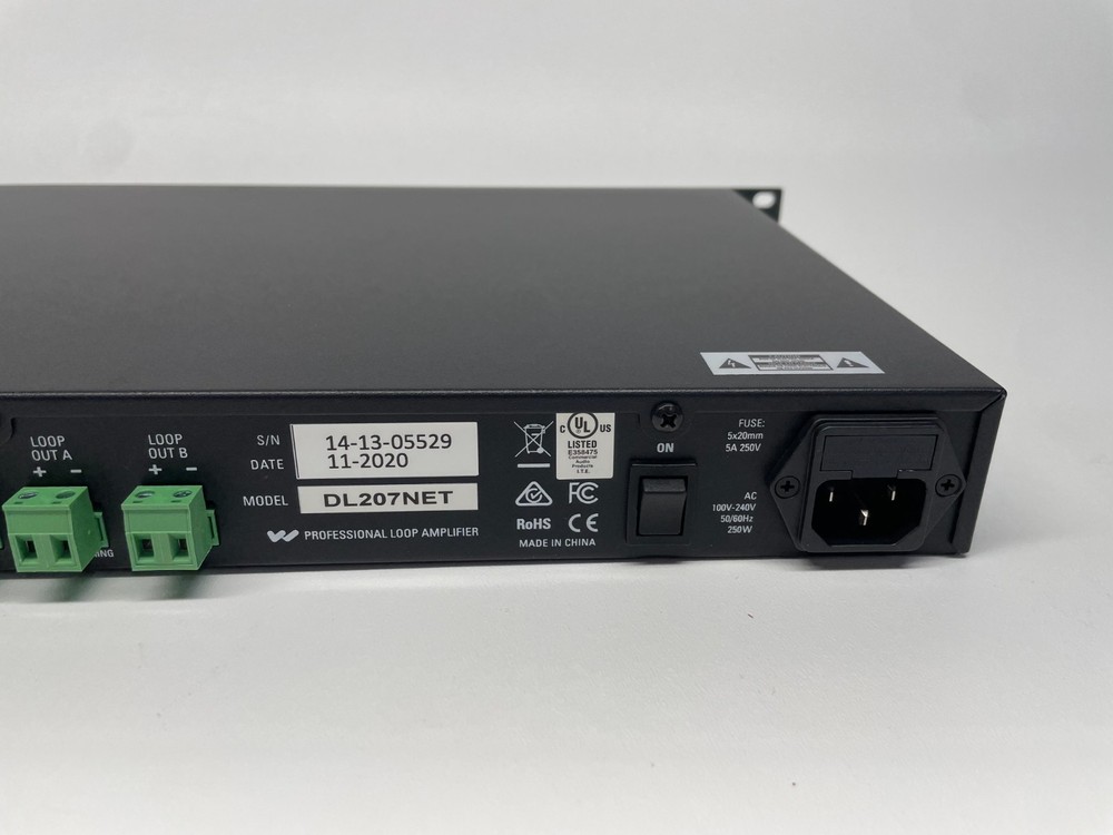 Williams AV DL207 NET Digi Loop DSP Dual Channel Professional Loop Amplifier