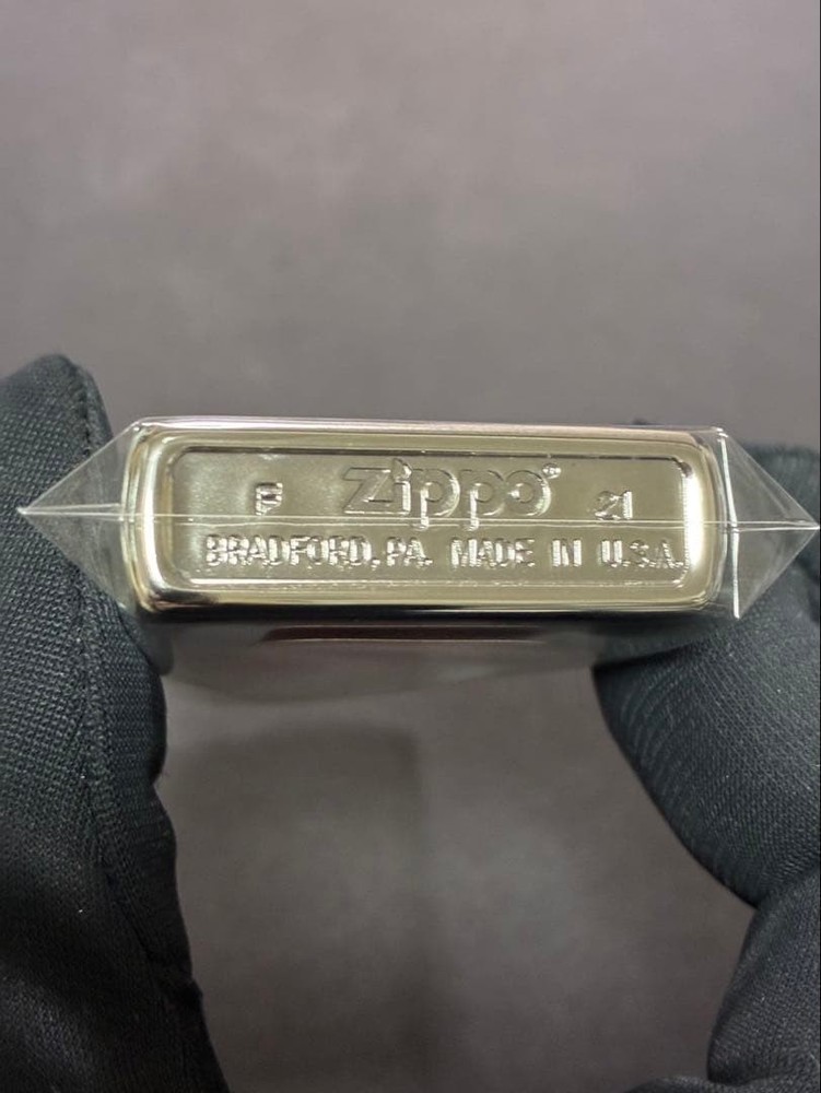 Zippo USS RONALD REAGAN CVN 76 Silver One Sided Processing Lighter Regular Japan