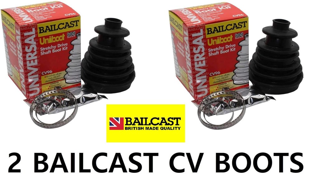 2x Fast Time Saving Drive Shaft Cv Boot Gaiter Kit Inner  Outer Mot Pass Slip On