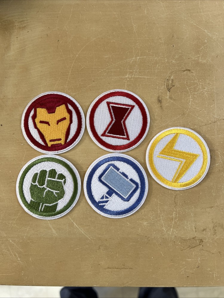 Marvel Avengers 2" iron on Patches (5)
