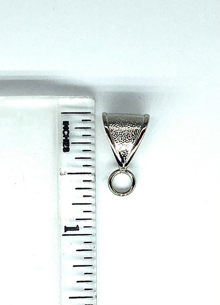 Rhodium plate Silvertone Bail 3 pcs 17mm