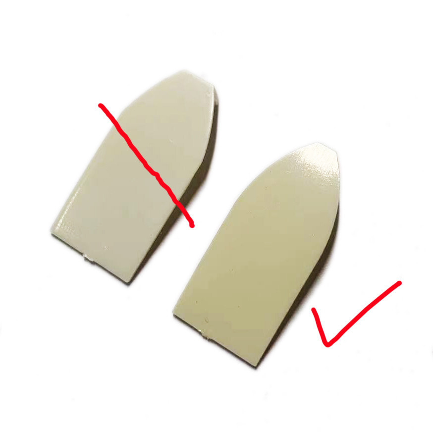 20x Cello Bow Tip Material Black Plastic Tip + White /Yellow Plastic Tip