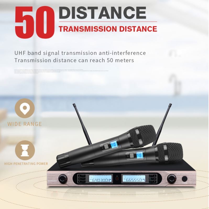Cordless Karaoke Wireless Microphone with Usb Connecter for KTV Performance