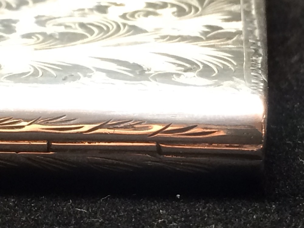 Vintage Sterling Silver Cigarette Case I-7141