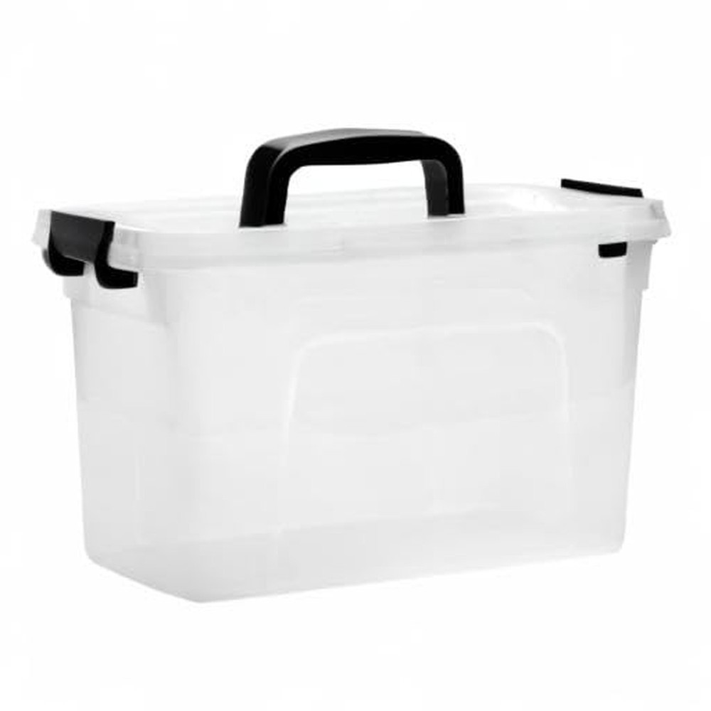 6 Quart Clear Storage Latch Box/Bins, 6-Pack Plastic Container with Latches a...